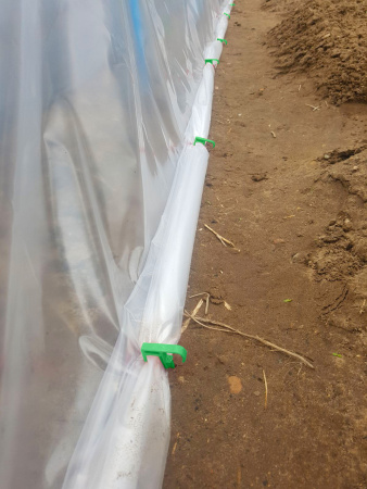 Садовые колышки для подвязки растений и укрывного материала зеленые 14 см пластиковые 10 шт Благодатное земледелие