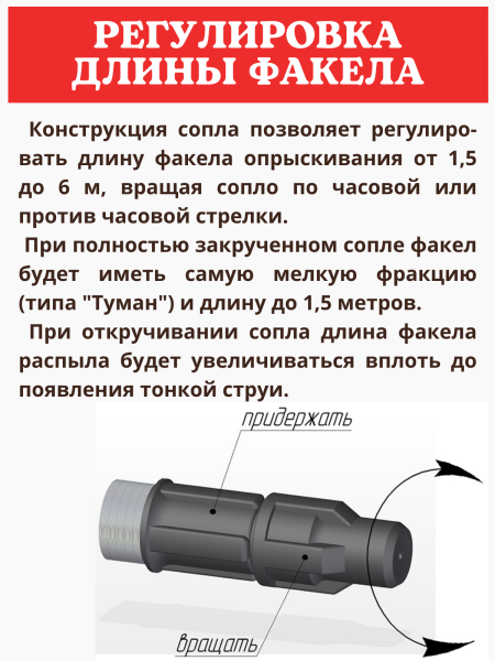Сопло ОГЭ-310-100 к опрыскивателю садовому Туман