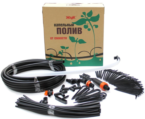 Капельный полив ЖУК от ёмкости на 30 растений