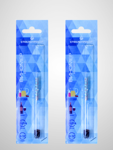 Виномер сахаромер бытовой спиртометр для самогона вина 2 шт