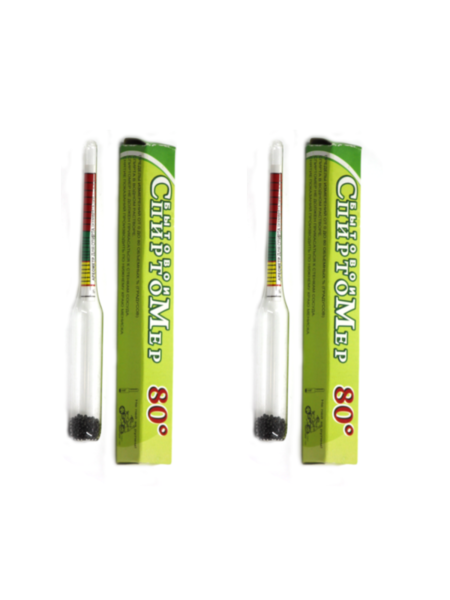 Спиртомер АСП-80 рюмочный в индивидуальной коробочке 2 шт