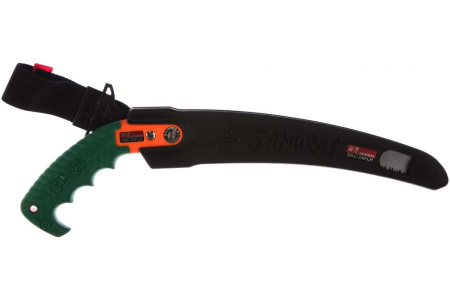 Пила самоочищающаяся с изогнутым полотном в чехле с поясным креплением 240 мм/4 мм GKC-240-LH Samurai