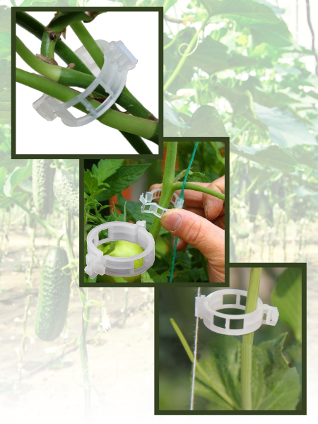 Клипсы садовые для подвязки растений 25 мм бесцветные 100 шт Благодатное земледелие (Товары, которые скоро пропадут из магазина)