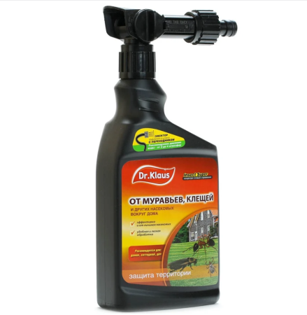 Dr.Klaus Эжектор концентрат от МУРАВЬЕВ, КЛЕЩЕЙ и других ползающих насекомых, флакон 1 л
