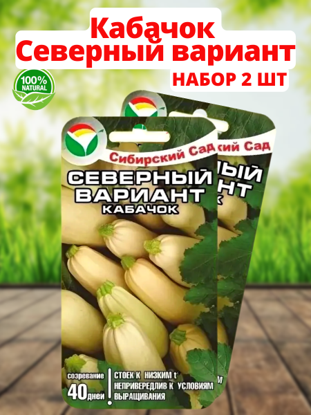 Семена Кабачок Северный вариант 5 шт Сибирский сад, 2 шт Семена Кабачок Северный вариант 5 шт Сибирский сад, 2 шт