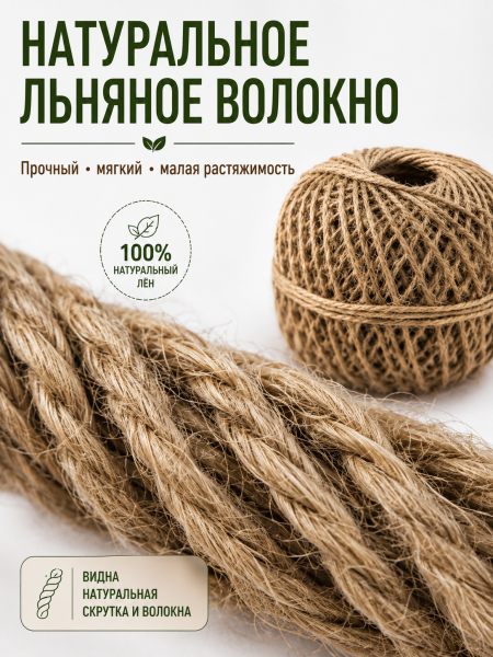 Шпагат LISTOK льняной 200 м VIP