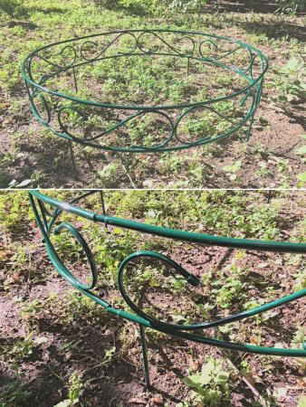 Садовый заборчик декоративный для клумбы h 45 см d 130 см 4 секции, разборный