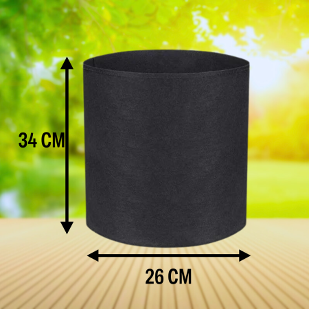 Текстильный горшок Здоровый корень без ручек зелёный 20 л по 3 шт Благодатное земледелие