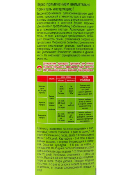 Гумат Азота (Аммония) с хелатами 0,5 л