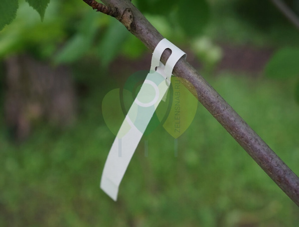 Навесная бирка петелька 20*254 мм 10 шт белая