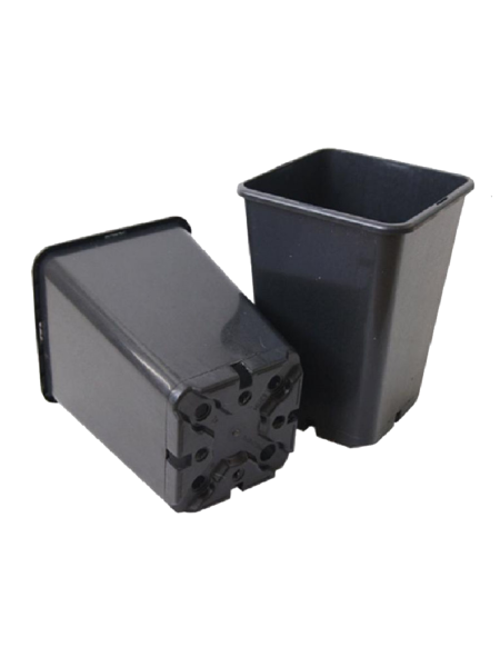 Горшок для рассады 5 л 18х18х21,5 см Роза черный, литьё Горшок для рассады 5 л 18х18х21,5 см Роза черный, литьё