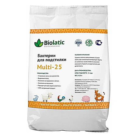 Бактерии для подстилки Biolatic Multi-25 500 г