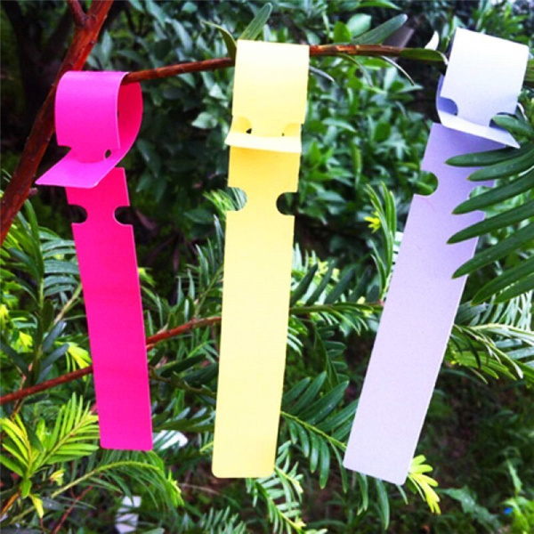 Навесная бирка петелька 20*165 мм 10 шт желтая