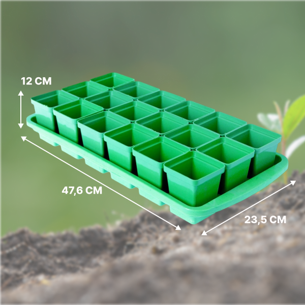 Набор для рассады 18 стаканчиков по 300 мл с поддоном Урожай-18 макси, 2 шт Набор для рассады 18 стаканчиков по 300 мл с поддоном Урожай-18 макси, 2 шт
