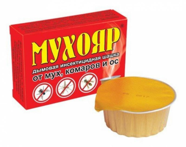 Мухояр дымовая шашка от мух, комаров и ос 50 г