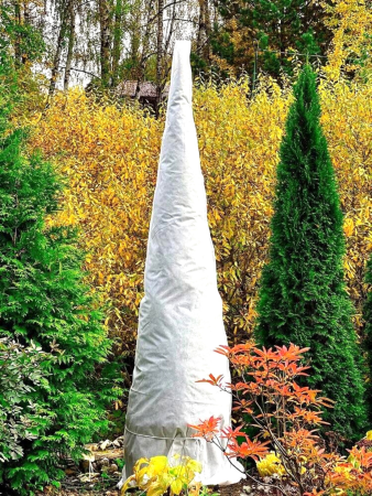 Зимнее укрытие с УФ с завязками и колышками для туй 42 г/м2, белый 120 х 170 см Благодатное Земледелие