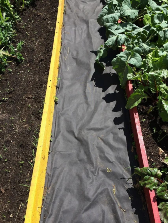 Защитная полоса с УФ для междурядий от сорняков Черная 120 г/м2, 0,3 х 8 м, 2 шт