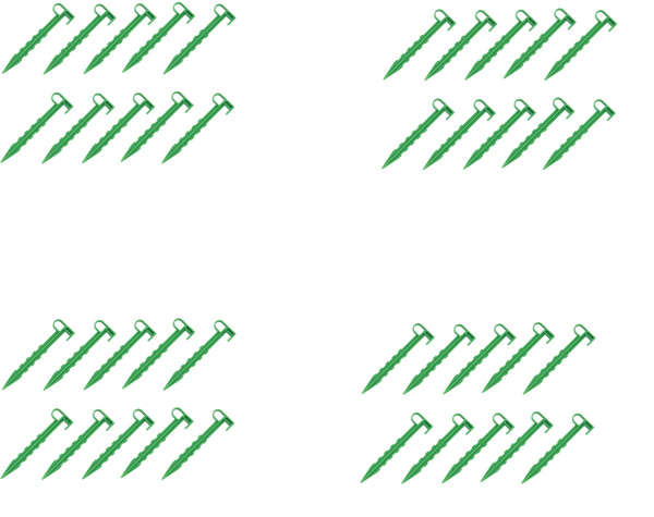 Садовые колышки для подвязки растений и укрывного материала зеленые 14 см 40 шт