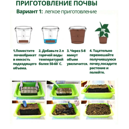 Почвобрикет Цветочный сад 5 л БиоМастер