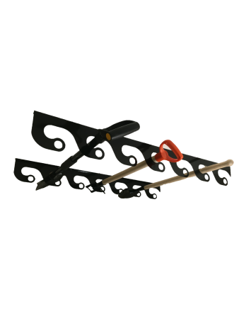 Держатель потолочно-настенный для инструмента садовый Завиток черный МС-Про