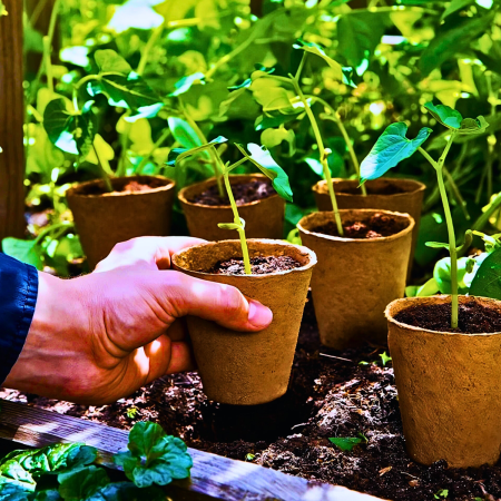 Торфяной горшочек для выращивания рассады 110х100 круглый