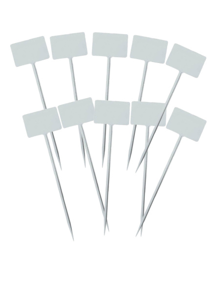 Указатель садовода №3 6x9 см, ножка 30 см пластиковый, 50 шт