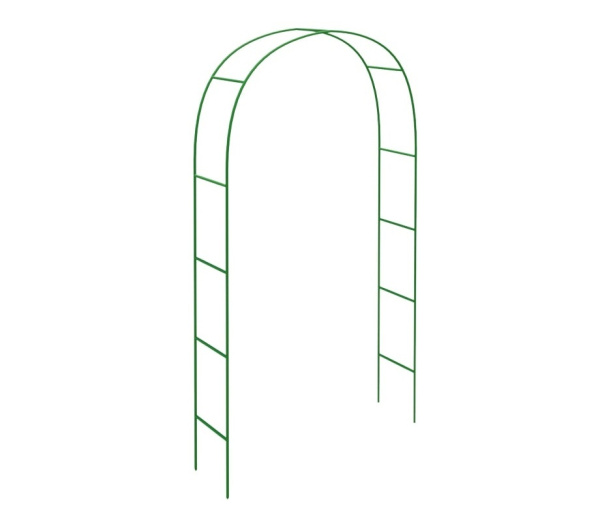 Арка садовая металлическая разборная Лесенка h 237 см, зеленая
