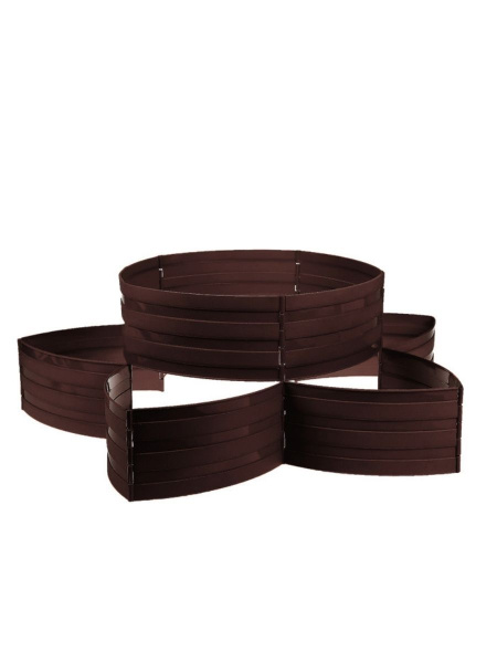 Садовый конструктор Клумба L=5,4 м, H=15 см, 18 секций Коричневый