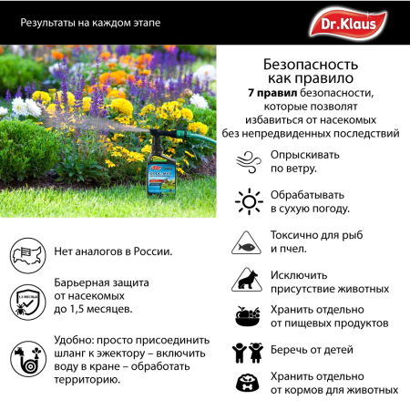 Dr.Klaus Запасной флакон концентрат от МУХ, ОС и других летающих насекомых, флакон 1 л