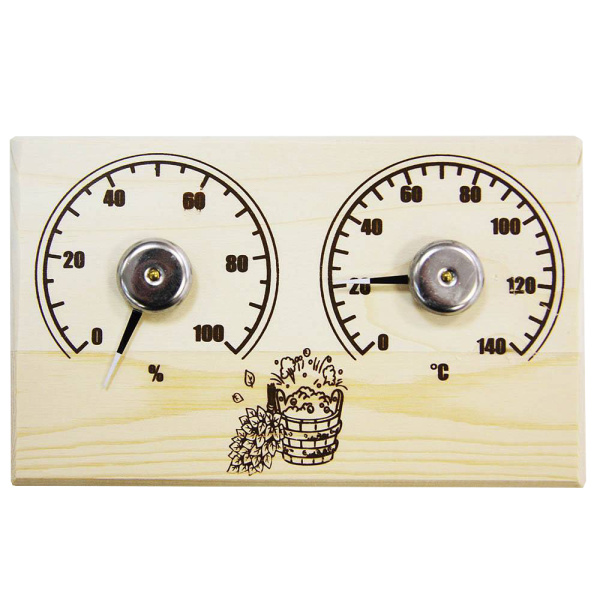 Банная станция СБО-2тг открытая термометр + гигрометр прямоугольная Банная станция СБО-2тг открытая термометр + гигрометр прямоугольная