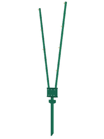 Подвижная шпалера для малины Веер Зеленая комплект из 2 шт PEKGDSM МС-Про