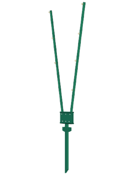 Подвижная шпалера для малины Веер Зеленая комплект из 2 шт PEKGDSM МС-Про