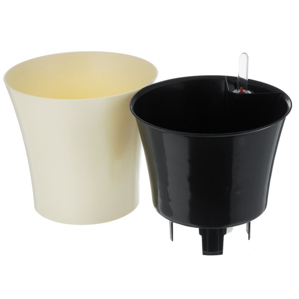 Горшок с автополивом Комфорт 2,5 л ПИ-24-8ТХ d-18 h-17 см Бежевый Горшок с автополивом Комфорт 2,5 л ПИ-24-8ТХ d-18 h-17 см Бежевый