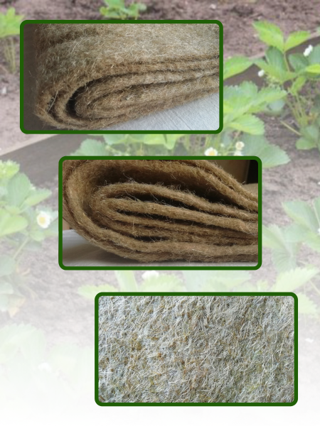 Агрополотно льняное Укрывайка 0,7 х 6 м, 2 шт Благодатное Земледелие