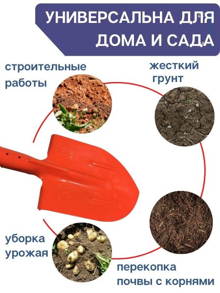 Лопата штыковая ЛКО МЛШЗ из стали MAGSTRONG