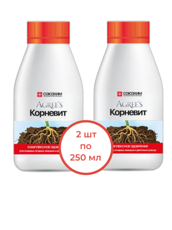 Удобрение Agree's Корневит стимулятор роста корневой системы растений 250 мл, 2 шт Удобрение Agree's Корневит стимулятор роста корневой системы растений 250 мл, 2 шт