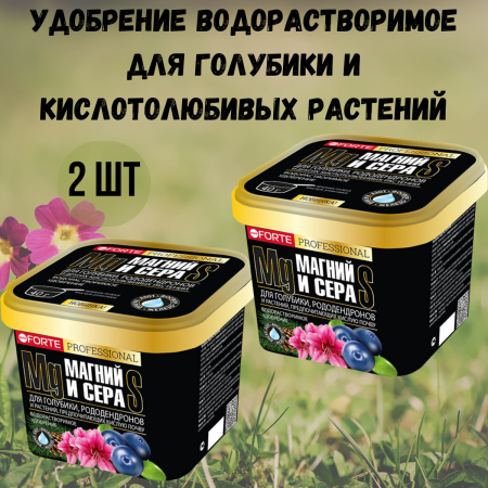 Bona Forte ОГ Удобрение водорастворимое Для голубики, рододендронов и кислотолюбивых растений с серой и магнием, ведро 1 л 2 шт