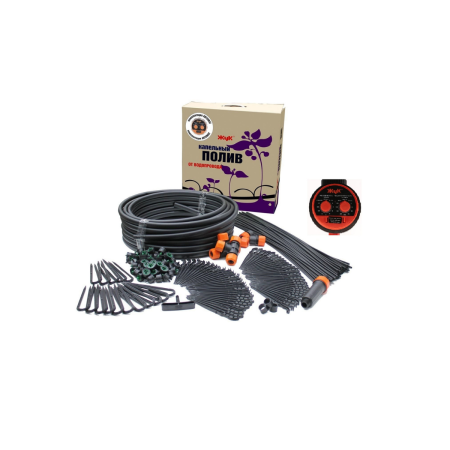 Капельный полив Жук от водопровода на 60 растений с таймером