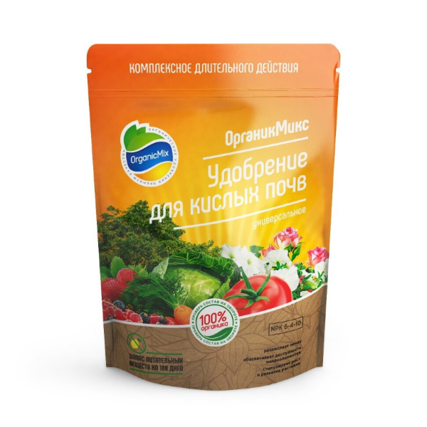 Универсальное удобрение для кислых почв 850 г Органик Микс Универсальное удобрение для кислых почв 850 г Органик Микс