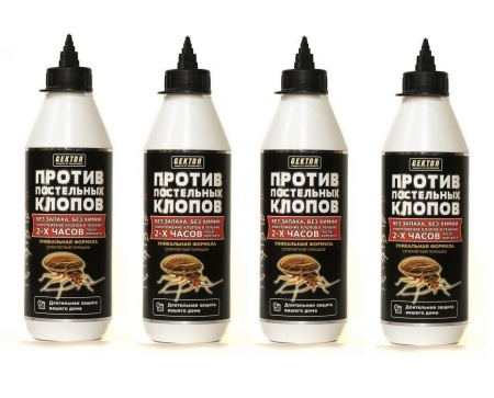 Порошок GEKTOR против постельных клопов 500 мл, 4 шт