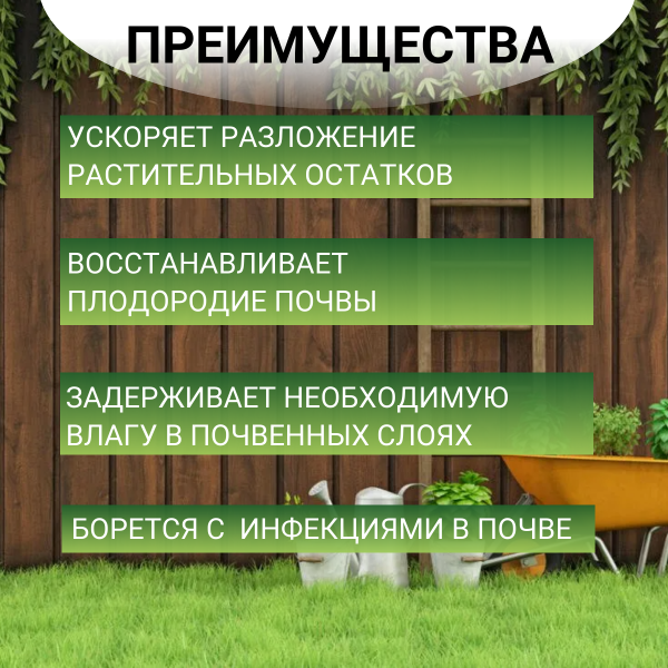 Деструктор Стерня Organic для гумификации растительных остатков и оздоровления почвы 1 кг