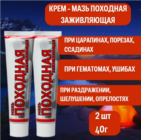 Мазь Походная заживляющая 40 г, 2 шт