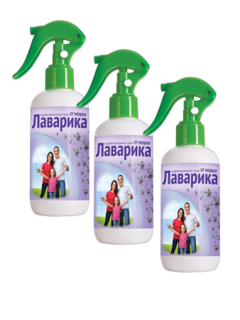 Лаварика парфюмированный спрей от мошки 200 мл, 3 шт
