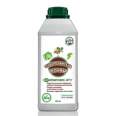 Биопрепарат Биокомплекс-БТУ оздоровитель почвы ЭкоДачник 0,5 л
