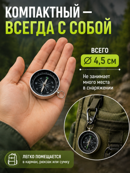 Туристический мини-компас