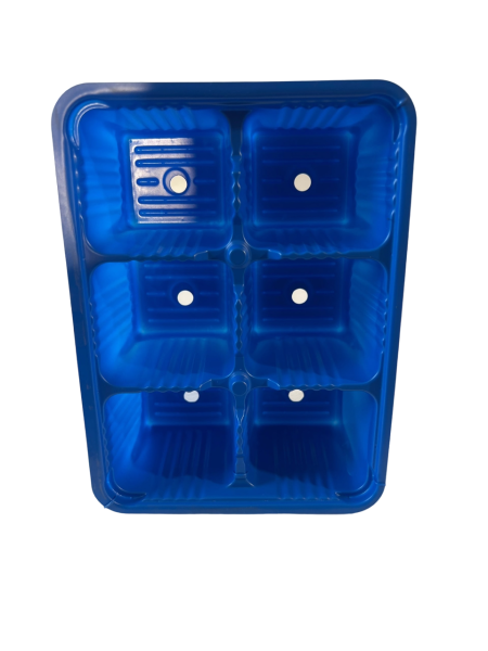 Модульная кассета 6 ячеек 168х123 евростандарт синяя Модульная кассета 6 ячеек 168х123 евростандарт синяя