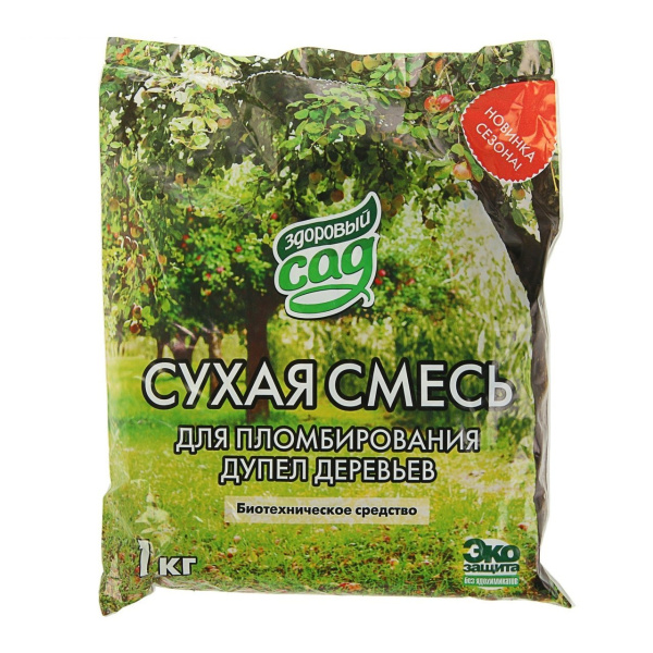 Сухая смесь для пломбирования дупел деревьев 1 кг Сухая смесь для пломбирования дупел деревьев 1 кг