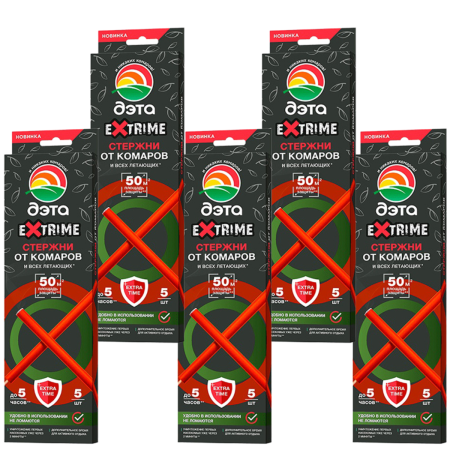 ДЭТА EXTRIME стержни от летающих насекомых 5 шт 5 уп