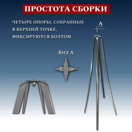 Каркас Остов для зимнего укрытия растений 116 см Благодатное земледелие