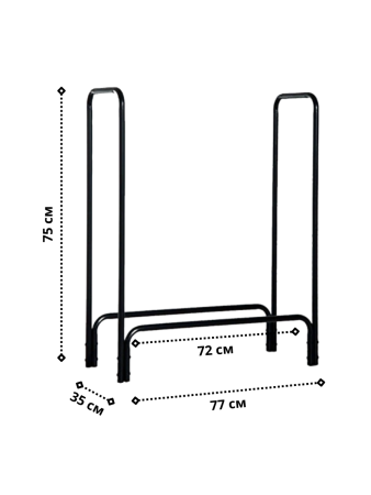 Дровница металлическая Наколок Мини для улицы, дома, бани МС-Про